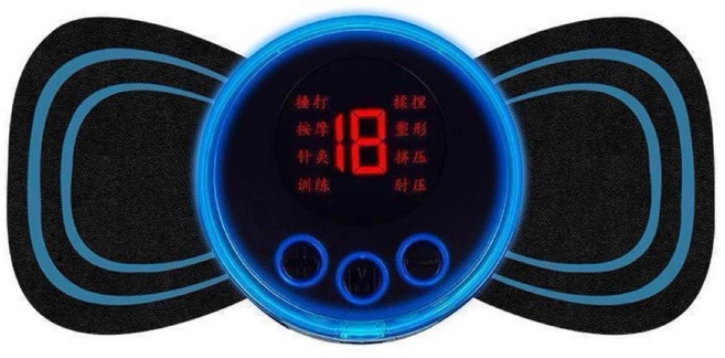 USB充電兩用按摩貼, 主機+充電線+5貼片, TENS