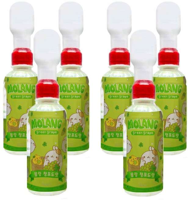 몰랑이 청포도맛 피규어 음료수 6개(220mlx6개) 어린이유아주스과일, 6개, 220ml