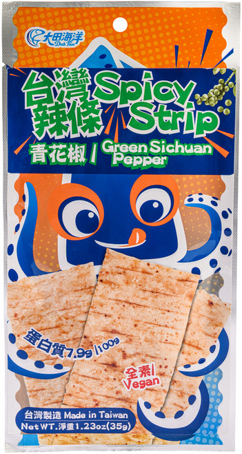 大田海洋 台灣辣條 青花椒口味 全素, 35g, 1個