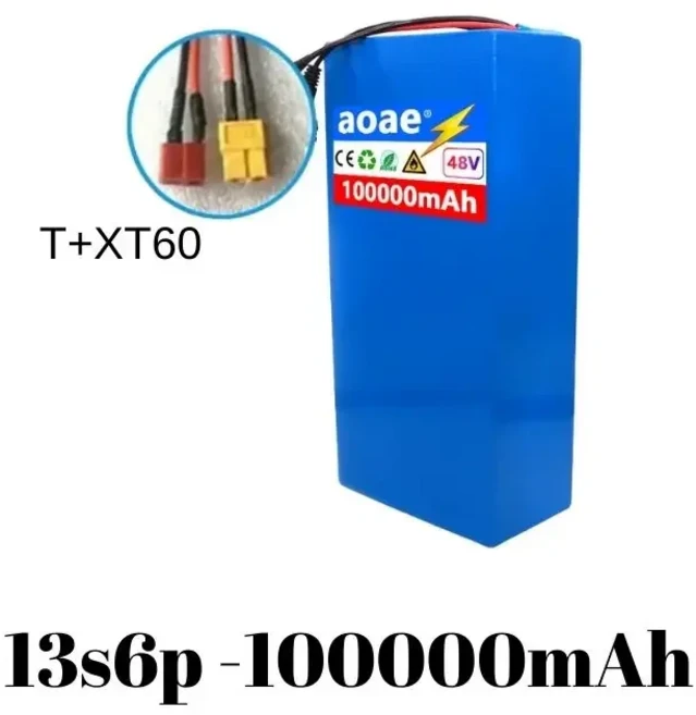 New100% 오리지널 48V 13s6p 리튬 배터리 팩 2000W Citycoco 전동 스쿠터 내장 50A BMS