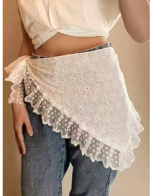 츄러블리 레이스 랩 스커트 어꺠숄 헤어스카프