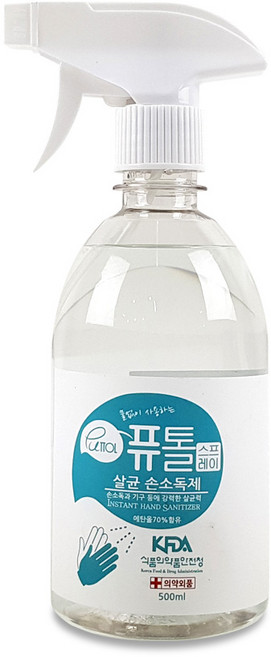 크로바 퓨톨 뿌리는 손소독제 (의약외품), 1개, 500ml