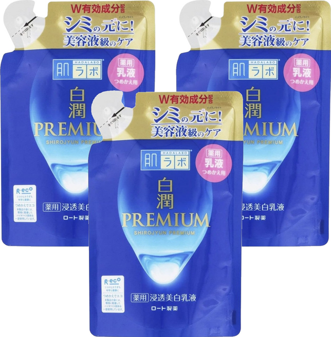 하다라보 시로준 프리미엄 로션 리필용, 3개, 140ml