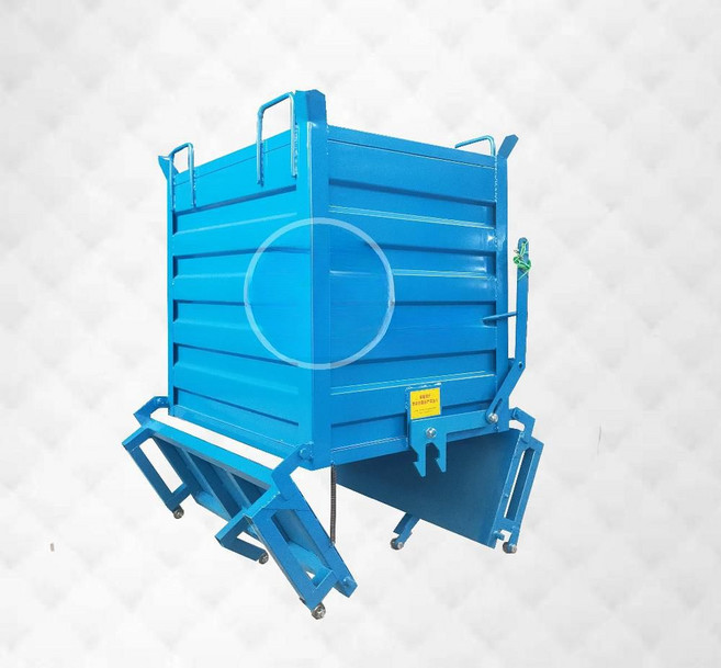 자재 양중함 폐기물운반통 건설현장함 크레인부착용 철재하역박스 폐기물처리용통, 1000x800x800 블루 바닥판 2.0