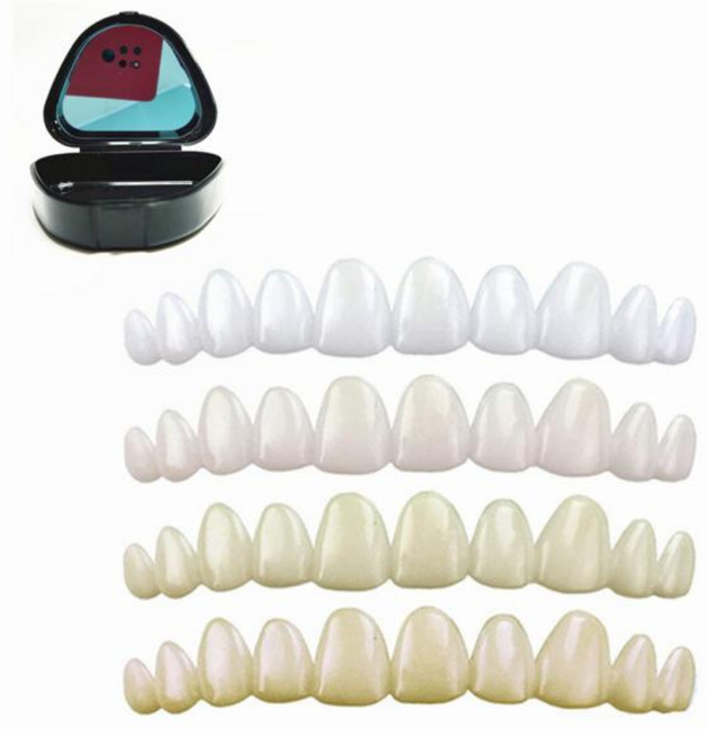 리필모 신제품 구강 임시 교체 장비 색상 위생 즉석 미소 키트 음영 가지 치과 미싱 베니어 치아, 1개