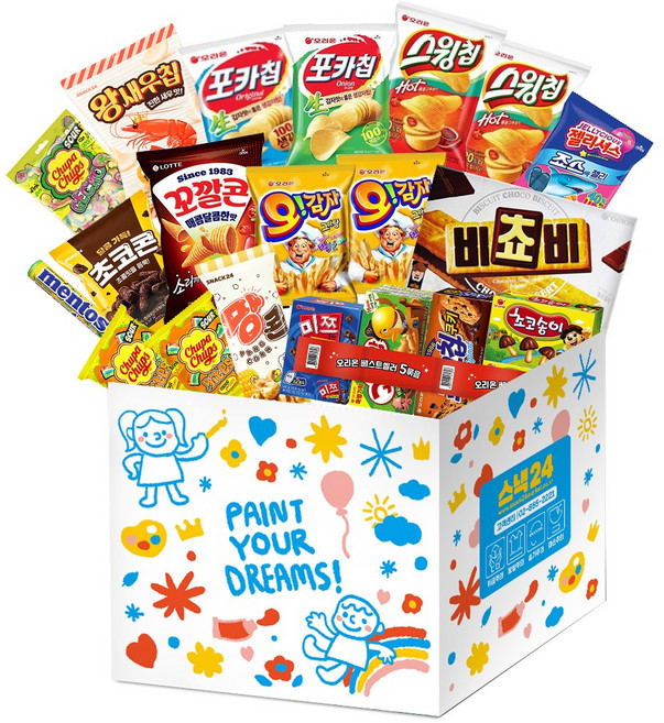 스낵24 킹드림 인기스낵 킹과자 선물세트, 1세트