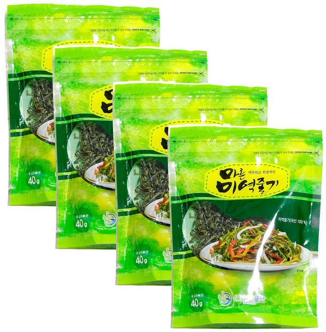완도산 마른미역줄기 40gx4팩 마른미역 밑반찬, 40g, 4개