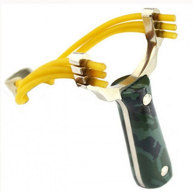 전문가용 슬링샷 새총 강구 연습 사냥 탑슈트 고무줄, 1개, 우드