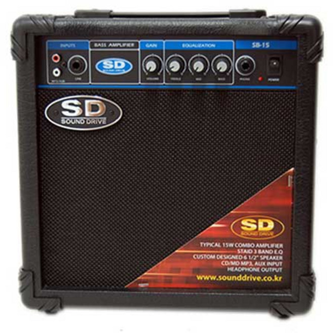 사운드드라이브 SB-15 베이스 앰프 (15W) 베이스기타용 BASS 기타앰프 3M케이블증정, 1개