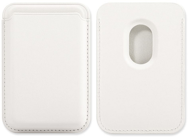 내셔널 리코리아 토스카나 맥세이프 가죽 카드지갑 수납 카드케이스 12 colors, 1개, 크림화이트