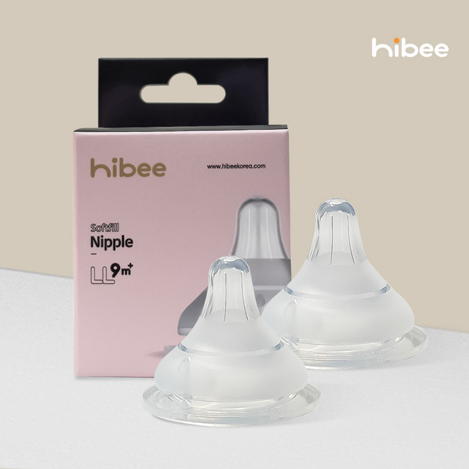[국내제조]하이비 더블하트 모유실감 호환 소프트필 젖꼭지2p 단계별사이즈, SS(0개월이상), 1개