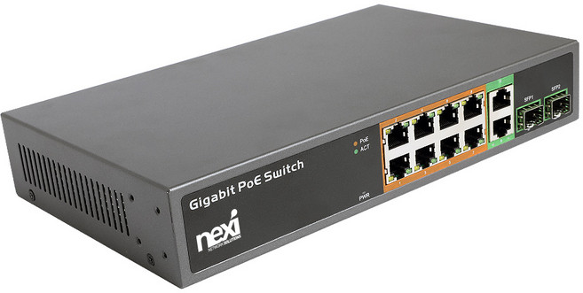 넥시 8+2+2SFP 포트 기가비트 POE 스위치 NX1237