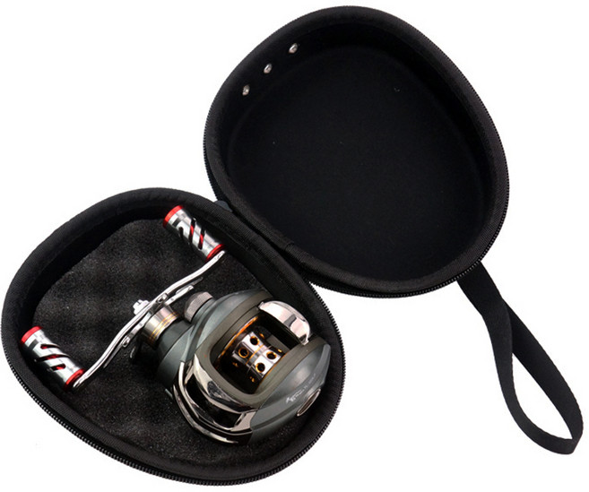 스피닝릴 하드케이스 베이트릴 둥근타입 릴보관 보호 EVA소재, 블랙, 1개