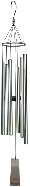 오로벨 히말라야의명상 실버 정원용 풍경종 윈드차임 정원종 전원주택 발코니 카페소품, 실버 + 천정고정 고리