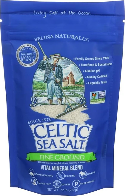 Celtic Sea Salt 미세 그라운드 226.8g(8온스) 0.2kg(0.5파운드) (1팩), 8 Ounce (Pack of 1), 227g, 1개 - 쿠팡