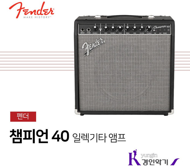 펜더 챔피언 40 CHAMPION 기타앰프 40W, 1개
