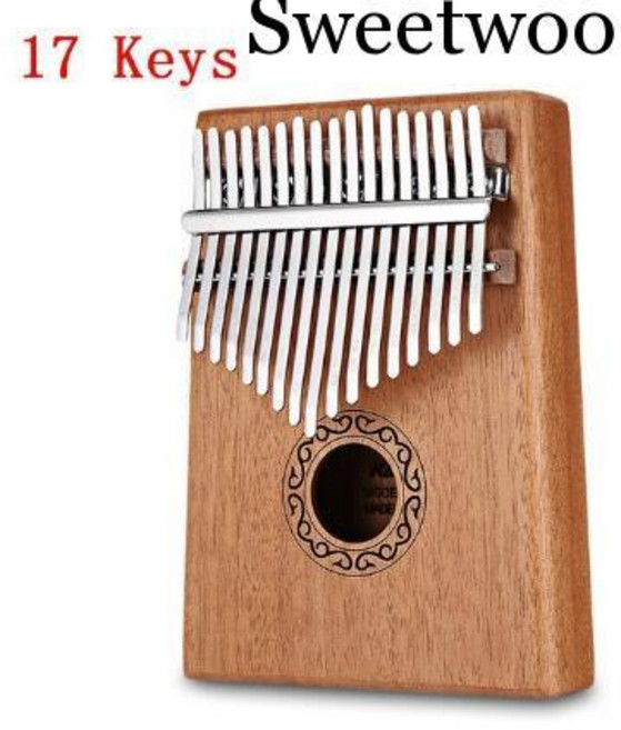 W - 17T 17 키 칼림바 엄지 피아노 목재 마호가니 바디 악기 학습 도서 튜닝 망치 포함, [01] 17 Keys, 1개