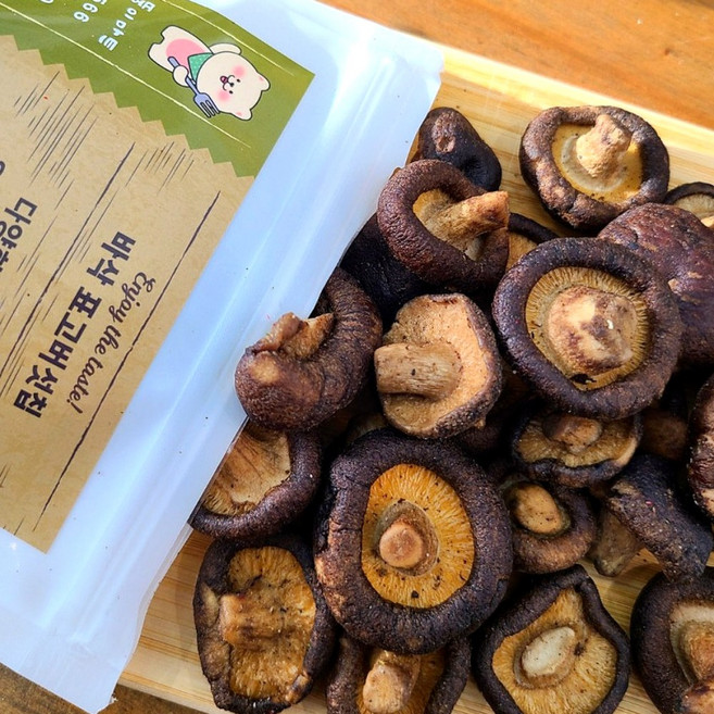 표고버섯칩 버섯과자 동결건조 야채칩 동결표고 버섯스낵 뚱이마트, 2개, 100g