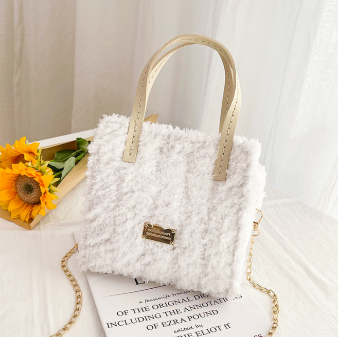 마오르 DIY가방 만들기 망스티치 가방 망뜨개 손뜨개 키트, 심플토드백 화이트