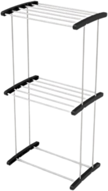 브리즈 알뜰 미니 건조대 2단, BLACK(블랙)