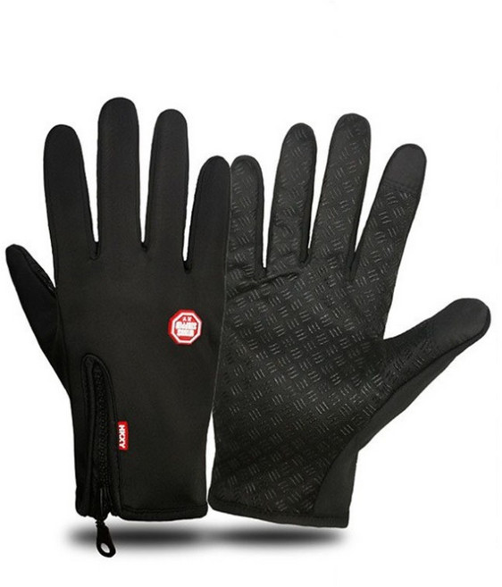 작업왕 편하게일하기좋은 스마트폰터치 겨울 기모 작업 장갑, 클래식 블랙, XL