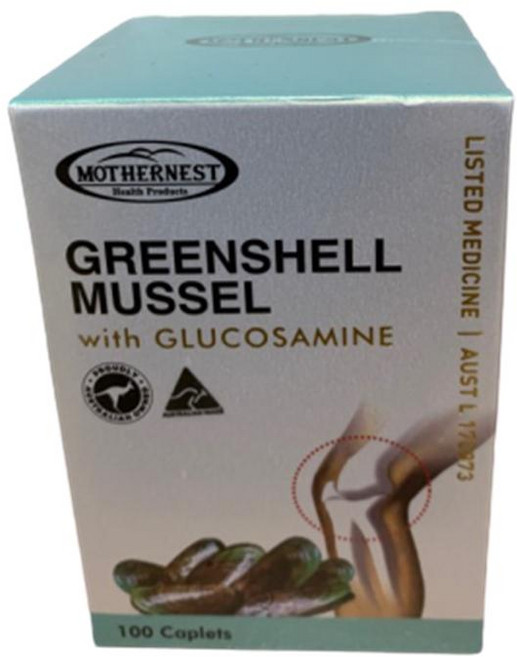 (호주직배) 마더네스트 초록잎홍합 글루코사민 함유 캡슐 100정 Mothernest Greenshell Mussel with GLUCOSAMINE, 1개
