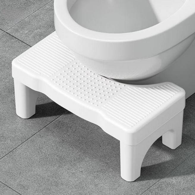 뉴에잇 미끄럼방지 쾌변 변비개선 변기 발 받침대, 화이트, 1개