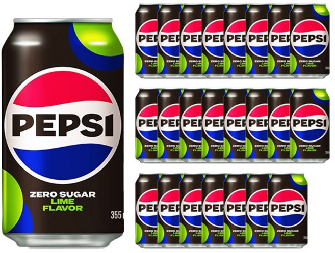 펩시 콜라 제로슈가 라임향, 355ml, 24개