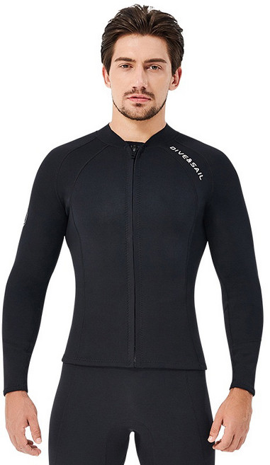 Dive & Sail 兩節式 防寒潛水衣, 男款 2mm 潛水上衣,XL