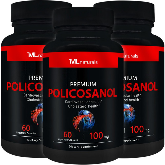 [미국빠른직구] 마이라이프 내추럴스 고함량 폴리코사놀 100mg (총지방족 99%/옥타코사놀 60%), 3개, 60정