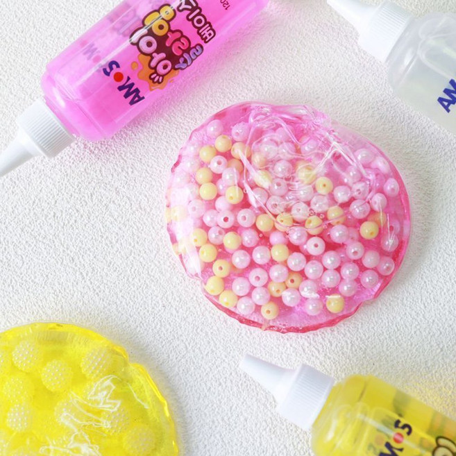 슬라임 스퀴시슬라임 아쿠아슬라임 쫀득쫀득슬라임, 아모스 아쿠아슬라임(핑크)+연필1p증정, 1개