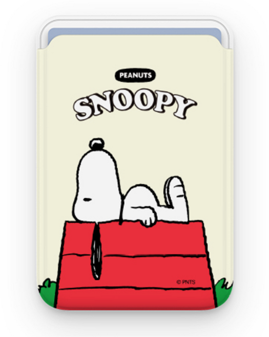 스누피 라이프 슬라이드 맥세이프 카드지갑, 1개, 릴렉스스누피