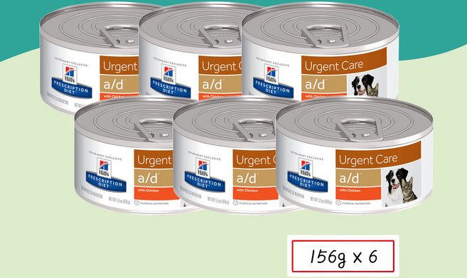 )당일발송( 힐스 ad a/d 캔 156g x 6개 강아지 고양이 회복식 수술후 처방식 습식사료 urgent care with chicken 6캔