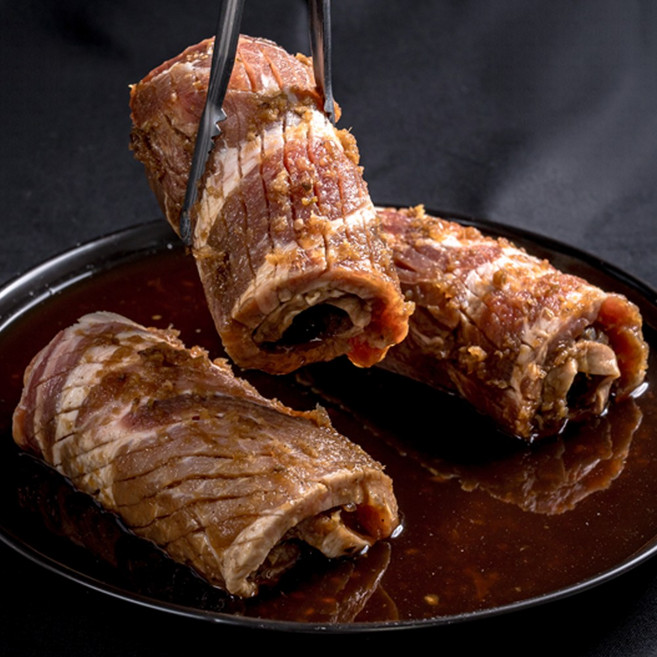 돼지 목살 전지 칼집낸 갈비양념 이동 왕구이, 1개, 1kg