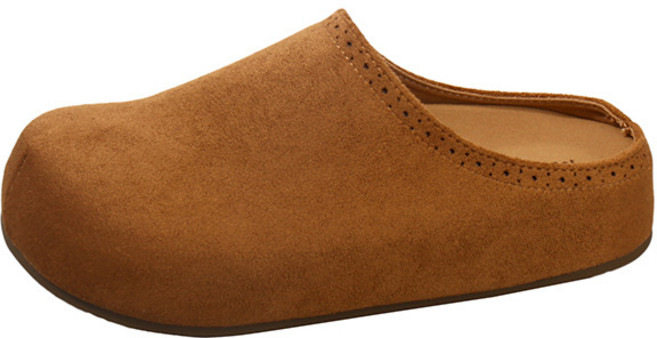 復古小衆百搭博肯鞋女鞋2026年春季新款厚底一腳蹬懶人包頭半拖鞋