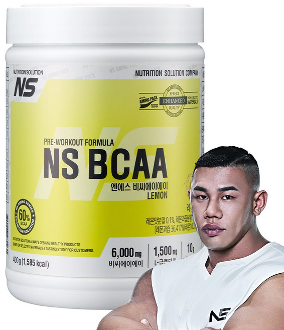 NS BCAA 레몬맛 아미노산 보충제, 1개, 400g