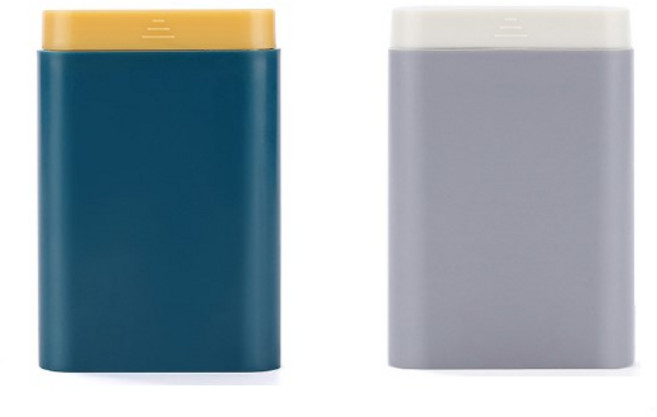 에브리샤인 휴대용 여행용 약통 알약상자, 네이비+그레이, 2개