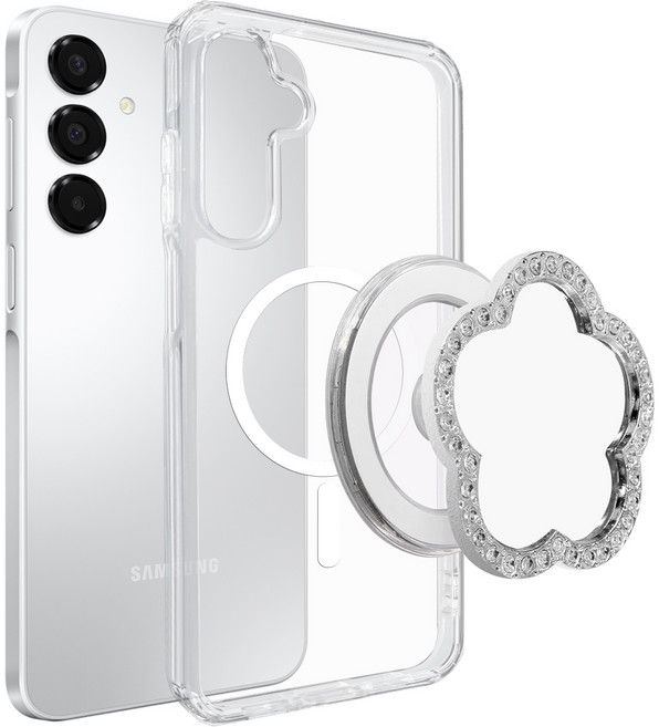 더조은셀러 클리어맥 맥세이프 케이스 프레임 범퍼 케이스 플라워 큐빅 미러 스마트톡 갤럭시 호환