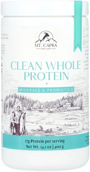 Mt. Capra 깨끗한 천연 단백질 + 미네랄 및 프로바이오틱 400g(14.1oz), MtCapra깨끗한천연단백질미네랄및프로바이오틱400g1, 400g, 1개 - 쿠팡