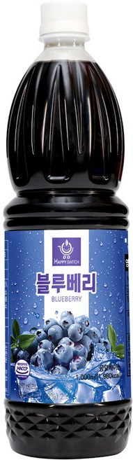 해피스위치 과일농축액 블루베리 아이스티, 1개, 1L