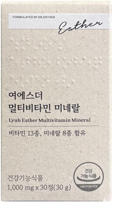 에스더포뮬러 멀티비타민 미네랄, 30정, 1개