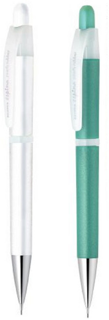 제브라 에스피나 300 0.5 샤프 2개 러버그립 MA3 비비드 COLOR, White+BlueGreen