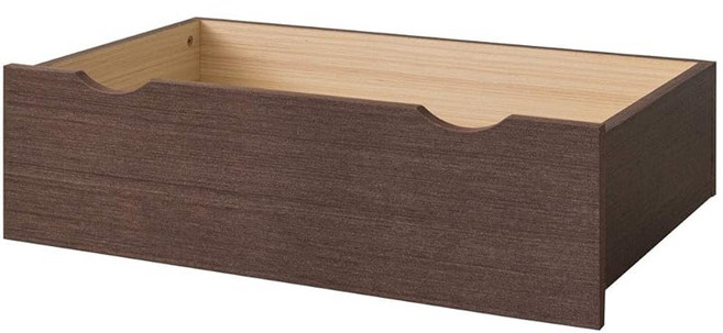 2개 세트 아이리스 플라자 침대 밑 수납 박스 의상 서랍 손잡이 캐스터 높이 21cm 브라운 UBD7242BN