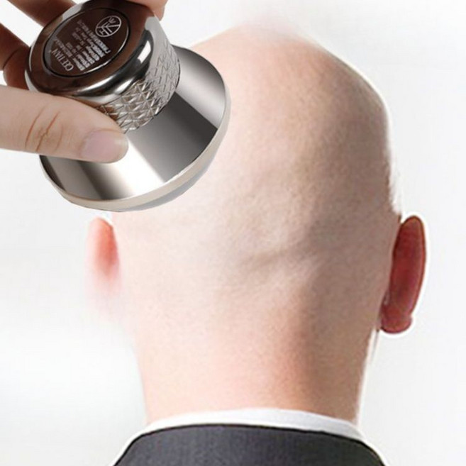 민머리 면도기 스님 바리깡 삭발 대머리 셀프 전동 밀기 휴대용 남성용, A. 골드+예비헤드