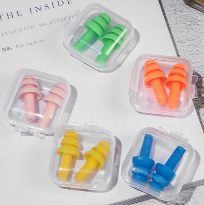 잘루시 귀마개 10개 소음 수영 실리콘 물놀이 여행 비행기, 5세트