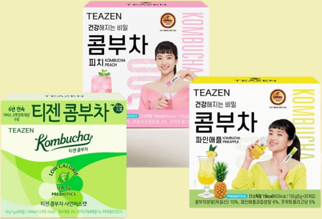 티젠 콤부차 30스틱X3박스 (90스틱), 23.레몬+레몬+피치, 30개입, 150g