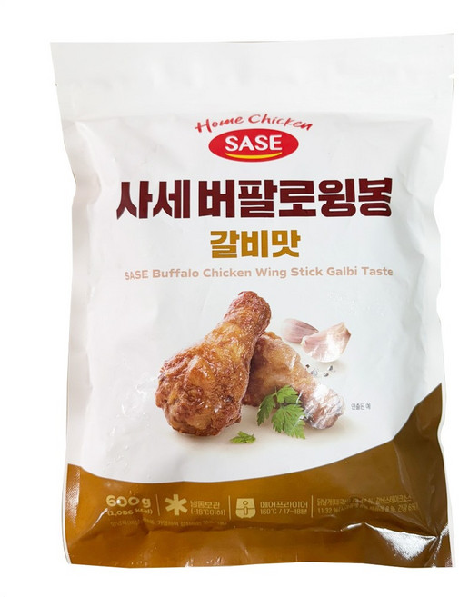 사세 버팔로윙봉 갈비맛, 3개, 600g, 3개