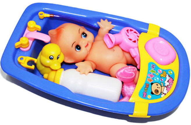 목욕놀이 아기인형 목욕장난감 엄마놀이 소꿉놀이 병원놀이, 1개