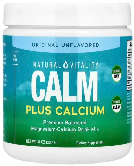 내추럴 바이탈리티 CALM 마그네슘 칼슘 드링크 믹스 오리지널(무맛) 226g (8oz) - 쿠팡