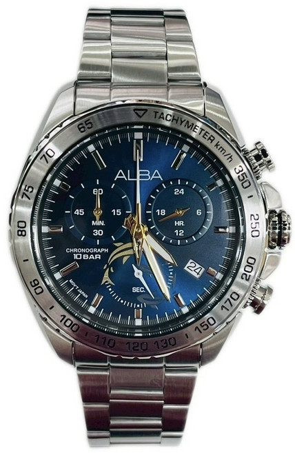 ALBA 雅柏 白鋼三眼計時錶款VK68-X004B 42mm 現代鐘錶